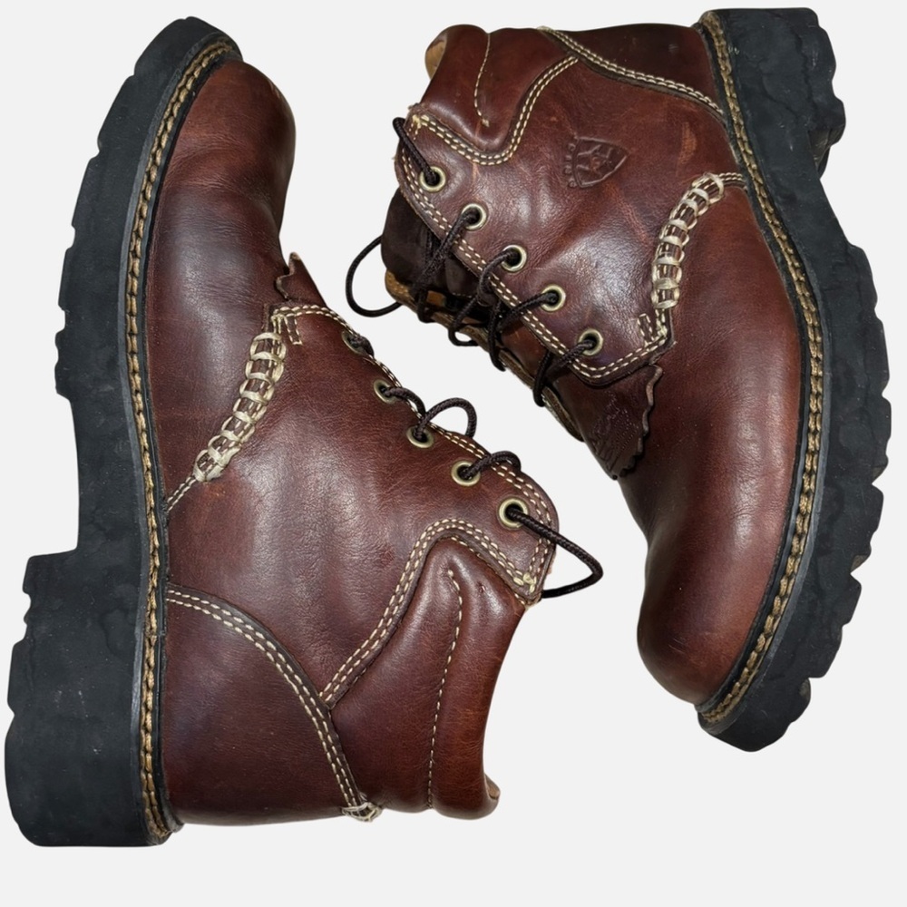 ARIAT Canyon Western Ranch Boots 7.5B Chestnut Brown Work Boot 17728 Cowgirl - Picture 4 of 10